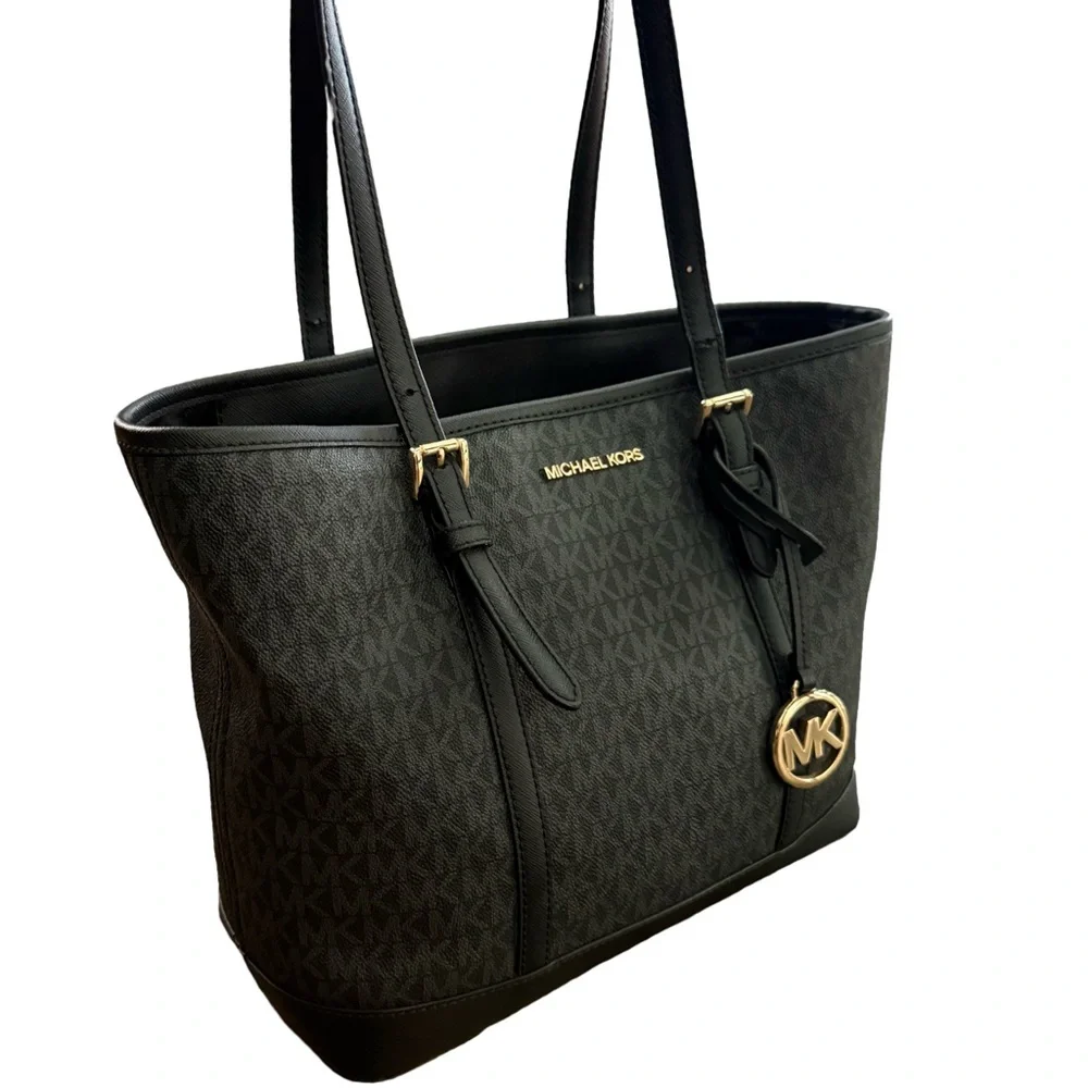 Michael Kors Jet Set‎ Travel Medium Logo Tote – Black